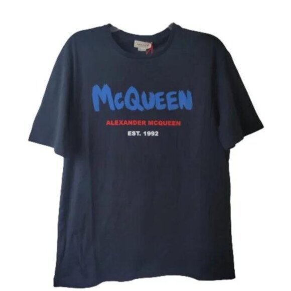 Alexander McQueen Graffiti Logo T-Shirt Size M - Picture 2 of 9